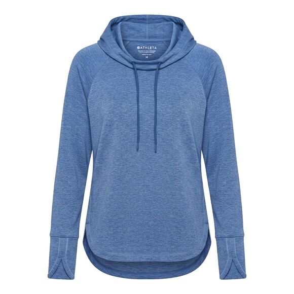 Athleta Tops - Athleta Uptempo Cowl Neck Hoodie M Blue Athletic Athleisure Thumbholes